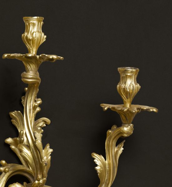 A pair of Louis XV wall-lights