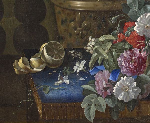 François Habert, "Corbeille de fleurs et oranger"