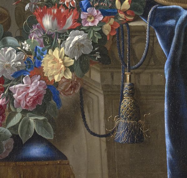 François Habert, "Corbeille de fleurs et oranger"