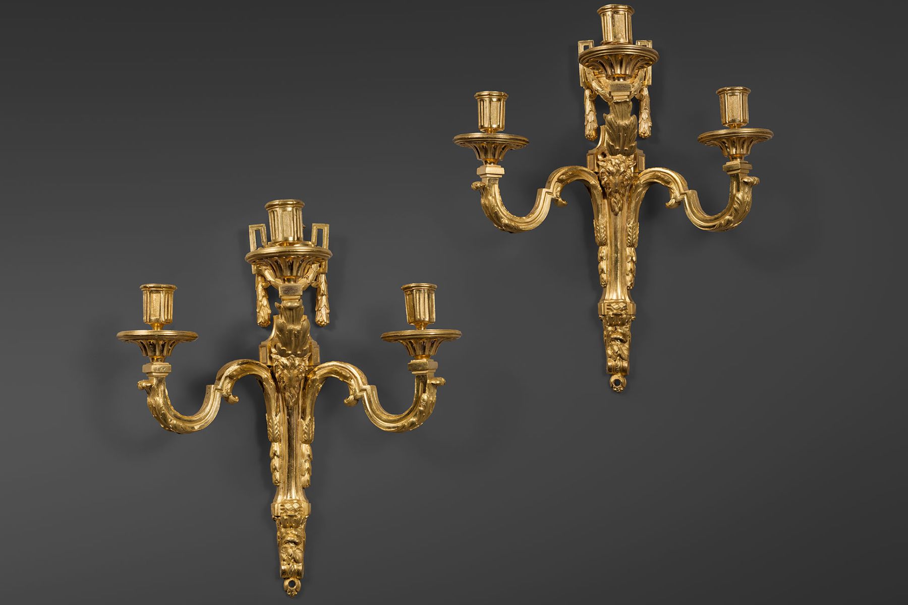 A pair of Louis XVI period wall lights