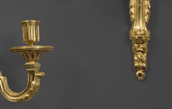 A pair of Louis XVI period wall lights