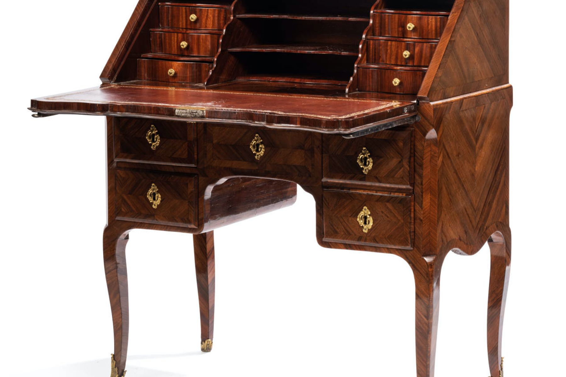 A Louis XV Bureau de pente, stamped Migeon