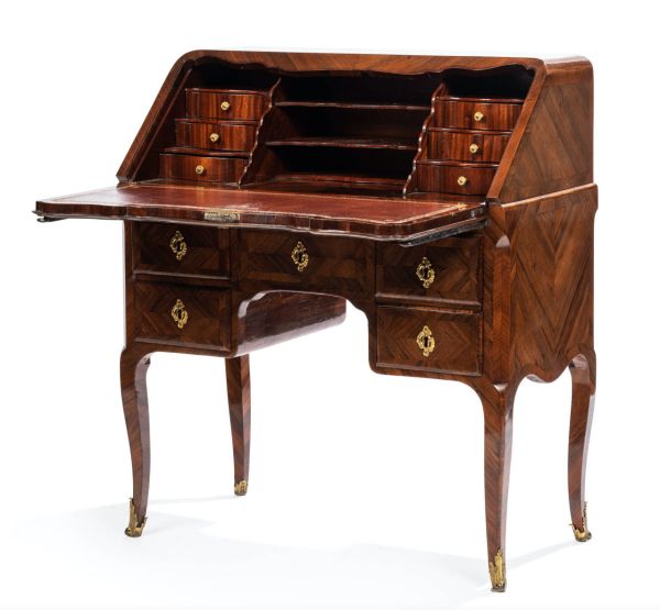 A Louis XV Bureau de pente, stamped Migeon