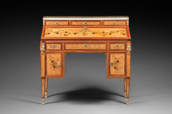 A Louis XVI bureau en pente, stamped Topino