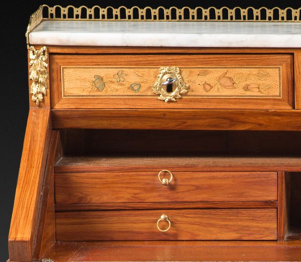 A Louis XVI bureau en pente, stamped Topino