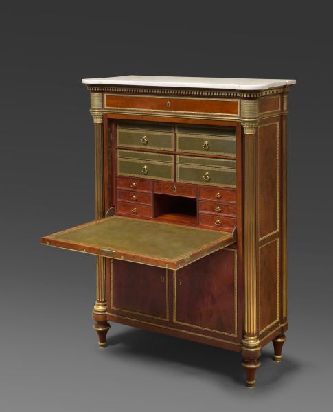 Important secrétaire attribué à Jean-Jacques Pafrat - Époque Louis XV