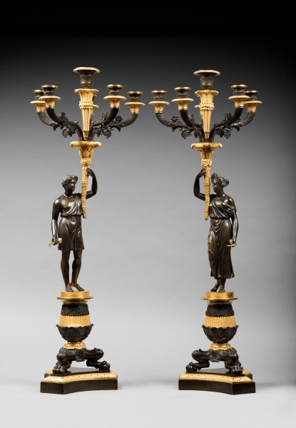 Paire de candélabres Empire Circa 1810