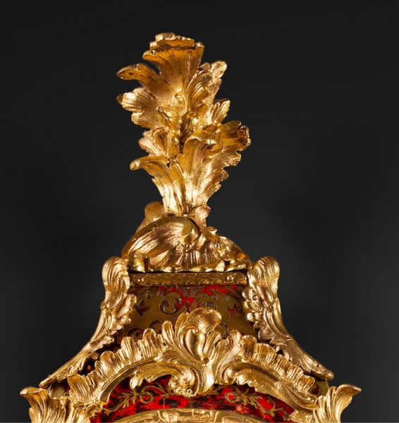A Louis XV Boulle marquetry ormolu mounted bracket clock
