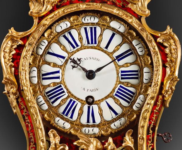 A Louis XV Boulle marquetry ormolu mounted bracket clock