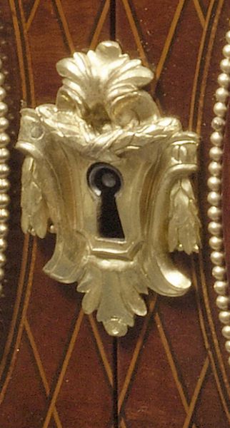 A Fine French ormolu and porcelain-mounted mahogany secrétaire à abattant