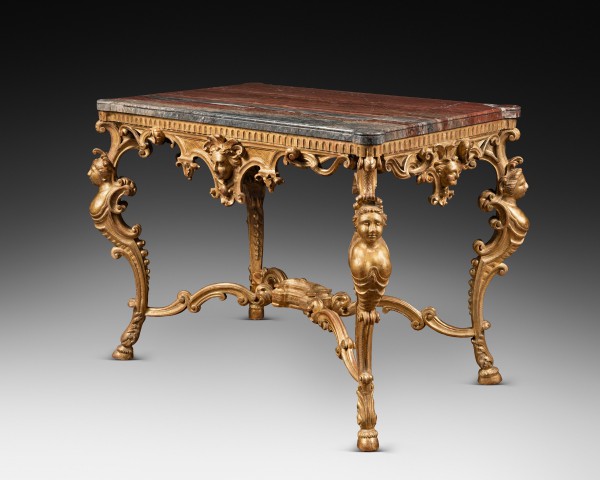 A Mid 18th Century gilt wood center-table