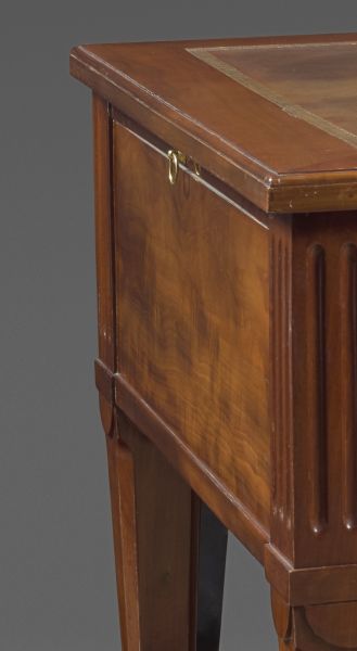 A Louis XVI mahogany bureau plat