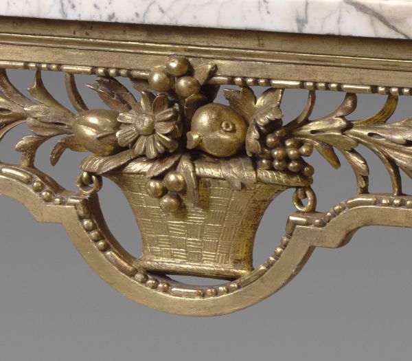 A Louis XVI gilded wood console