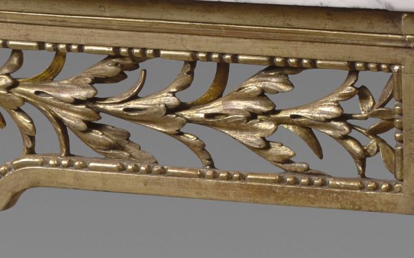 A Louis XVI gilded wood console