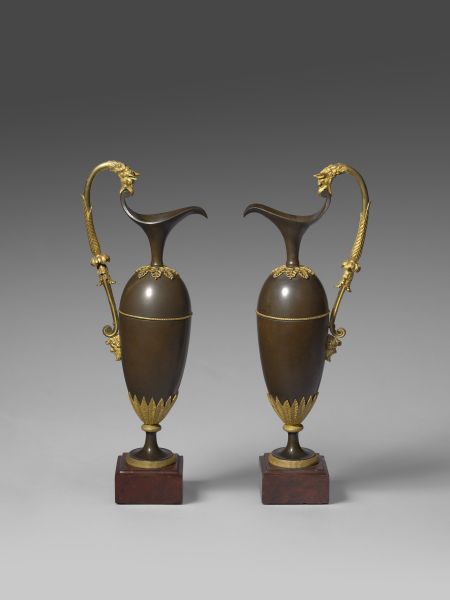 A pair of Empire period ewers